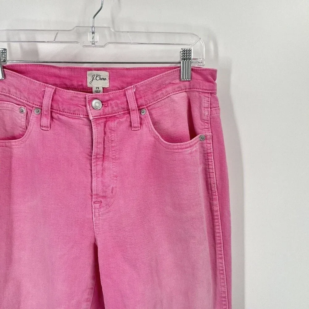 VGUC J. Crew Pink Straight Leg Women's Jeans Sz 29